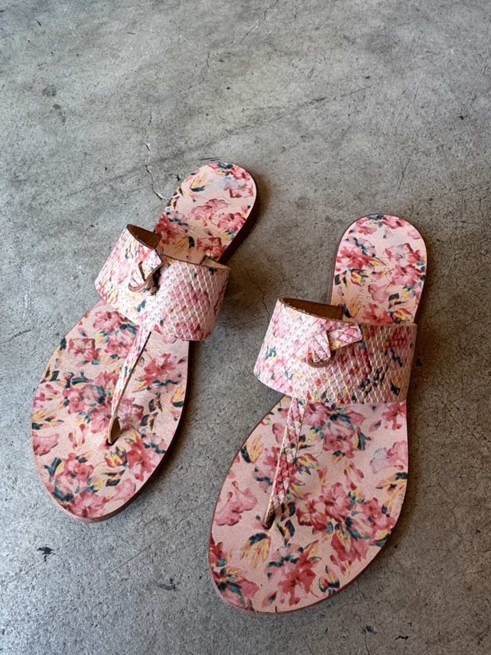 Joie Pink Floral Sandals